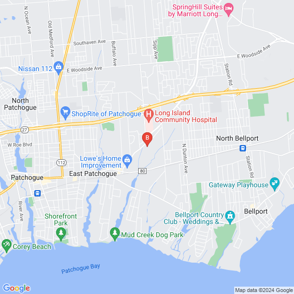 All On Four Dental Implants Long Island location map: 250 Patchogue-Yaphank Road, Patchogue, NEW YORK