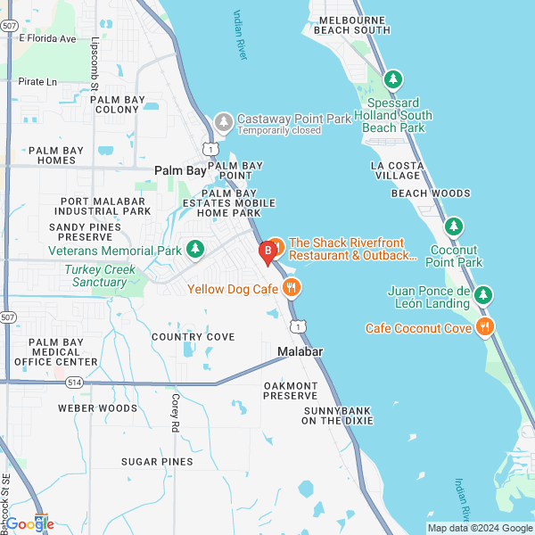 Jacksonville Roofers Directory location map: 3305 Wedgewood Dr, Palm Bay, FL