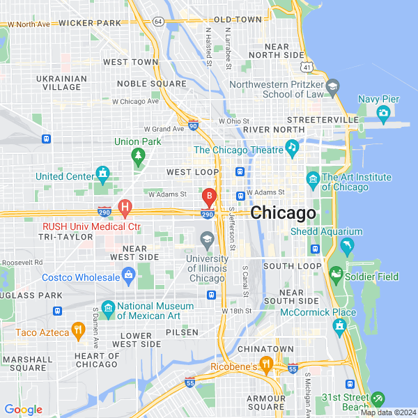 Cary J. Wintroub & Associates - Tus Abogados de Accidentes location map: 815 W Van Buren St Ste 100, Chicago, Illinois